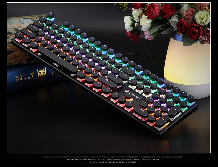 1505 backlit teclado mecânico com fio desktop