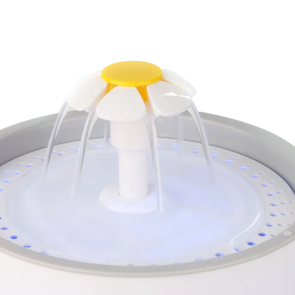2.4L Automatic Cat Water Fountain Cat Feeder Drinking Bowl Electric Pet Water Dispenser LED Power-off with Luminous Cat Drinker