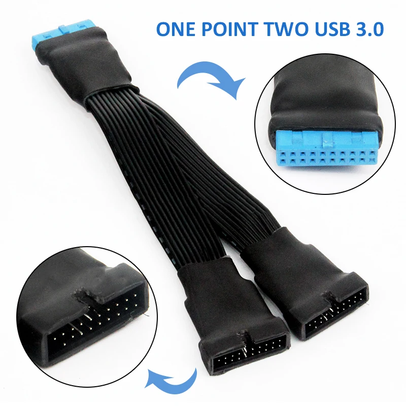 

Кабель-удлинитель MAYITR для ПК, прочный 19-контактный к USB 3,0, 1 шт.