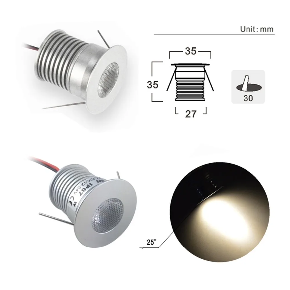 Under Cabinet Light LED Ceiling Downlights AC100-240V Showcase Kitchen Spotlight Dimmable Counter Stair Indoor Decorative Lights (5)