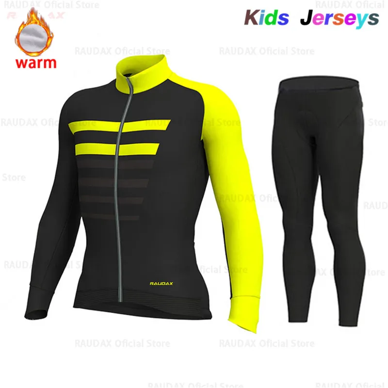 

2019 Kids Cycling Jersey Set Winter Thermal Fleece Children Cycling Clothing Bike Bicycle Bike Suit Boys Cycling Ropa Ciclismo