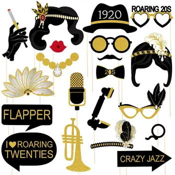 

Amosfun 20PCS Funny Creative 1920s Party Supplies for Decoration