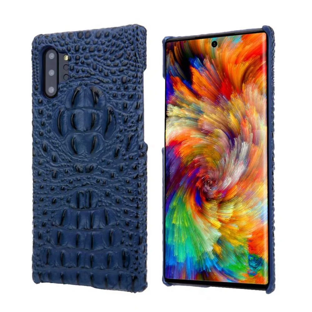Чехол из натуральной кожи для samsung Galaxy S10 S10E S10 S9 S8 Plus Note10 Plus 9 8 роскошный 3D модель крокодиловой кожи жесткий чехол