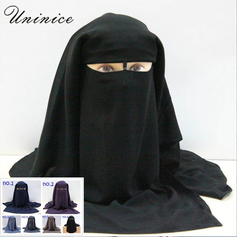 Islam 3 Lapisan Niqab Burqa Bonnet 