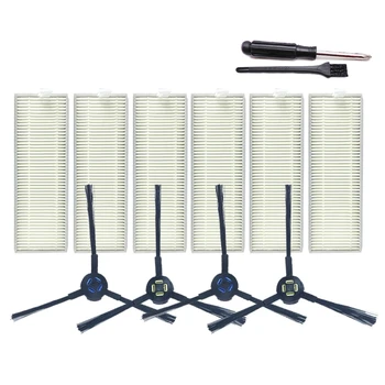 

1 Set Robot Vacuum Cleaner Parts Side Brushes+Filter Net+Cleaning Brush for Chuwi Ilife A7 A9 Robotic Cleaner Sweeping Robot