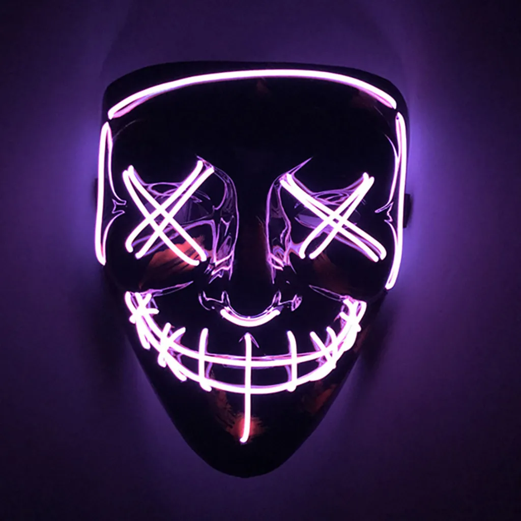 Светодиодный маска светящаяся маска светодиодный свет Вечерние Маски чистки год выборов отлично подходит Смешные Маски фестиваль Косплэй Костюмные принадлежности#5