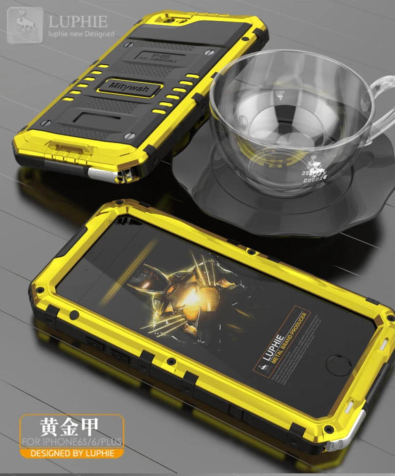 Алюминиевый металлический чехол для телефона для дайвинга s IP68 водонепроницаемый ударопрочный грязеотталкивающий чехол для Iphone 6 6s 7 8 Plus X XR XS Max