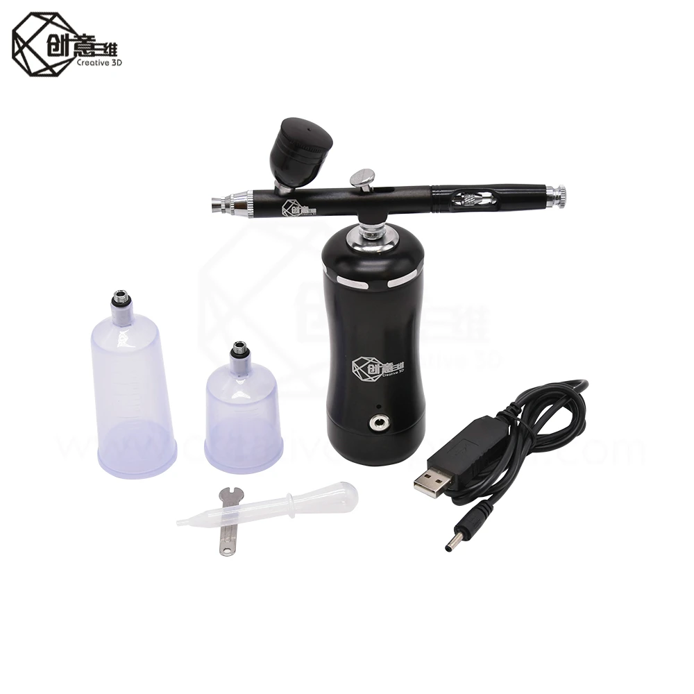 Creative3D 3D printer-specific model spray paint coloring portable air pump automatic stop charging mini spray gun SG01