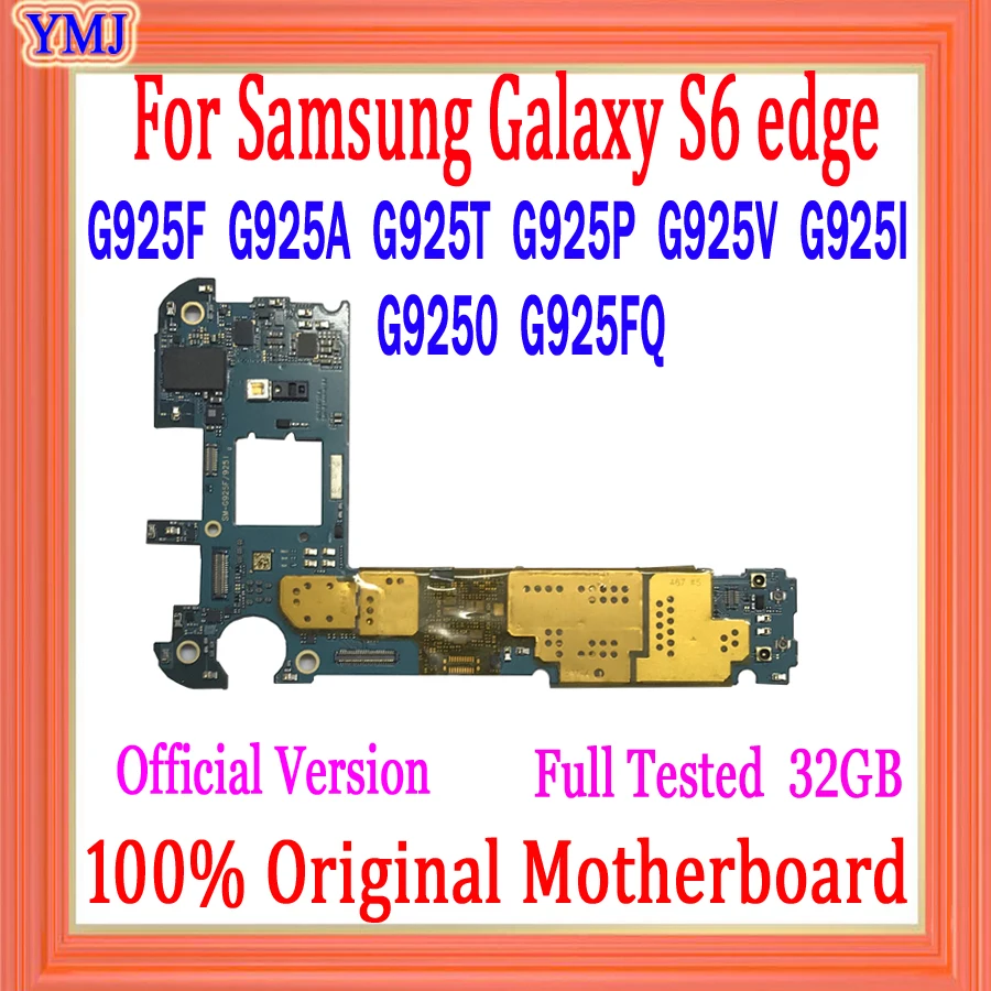 Оригинальная разблокированная материнская плата с полными чипами для Samsung S6 edge