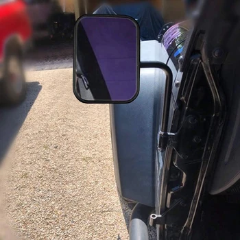 

Door Off Mirror for Jeep Wrangler Side Mirrors Rectangular Rear View Quick Release Mirrors for 2007-2019 Jeep Wrangler Jk Jl 2Pc