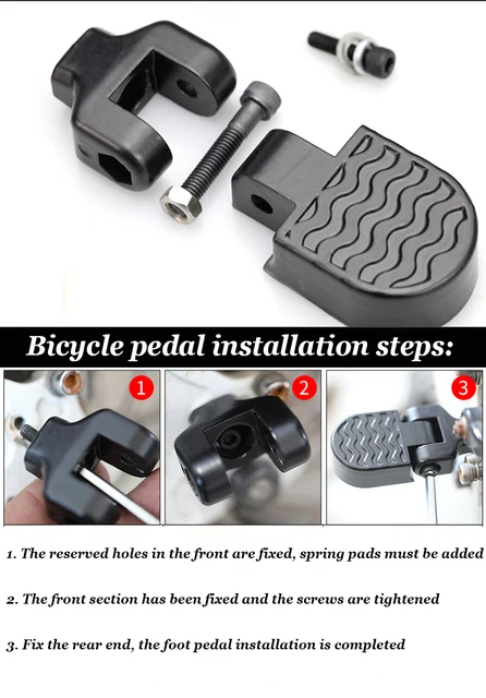 Staffa Pedale Posteriore Universale Per Moto E Mountain Bike - Antiscivolo Foro 7cm - Foto 11