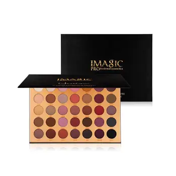 

Eye Shadow Powder 35 Color Waterproof Powder Matt Eyeshadow Plate Cosmetic Makeup Tool Black Professional