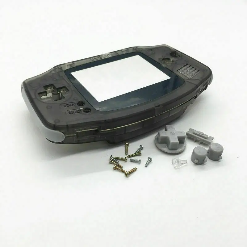 Полный корпус оболочки кнопки части для Gameboy Advance GBA Ремонт прозрачный черный Замена Ремонт чехол