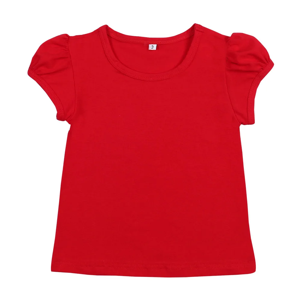 Простые футболки для девочек летние футболки с короткими рукавами, хлопок, футболки с маркой бутика, одежда для детей Топы для маленьких девочек 2 лет, одежда