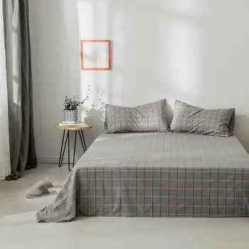 

Quality 100% Washed Cotton Flat Sheet Mattress Cover Full Queen King Twin Size 1 Pcs Bed Sheet 240x250/200x230/120x240/240x270cm