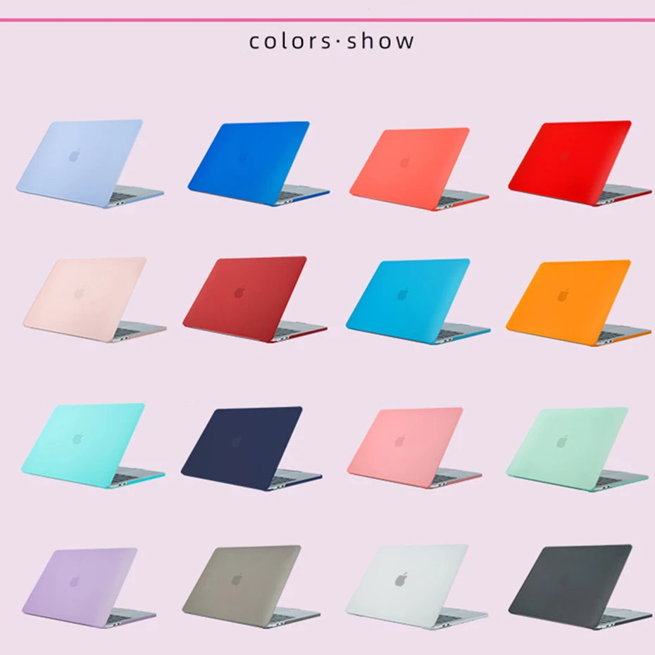 Простой, матовый чехол для ноутбука Macbook Air retina Pro 11 12 13 15 Чехол-рукав для MacBook 13 чехол-накладка из жесткого ПВХ