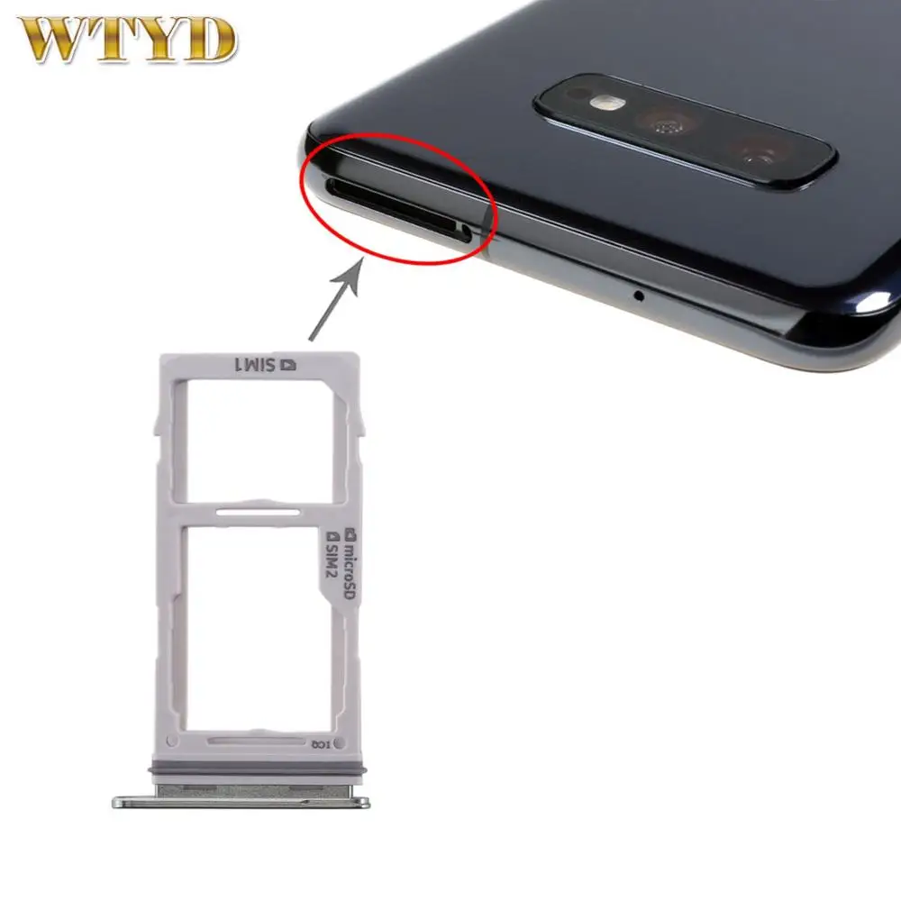 SIM Card Tray + / Micro SD for Galaxy S10+ S10 S10e Smartphone Slot Replacement Repair Part | Мобильные телефоны и