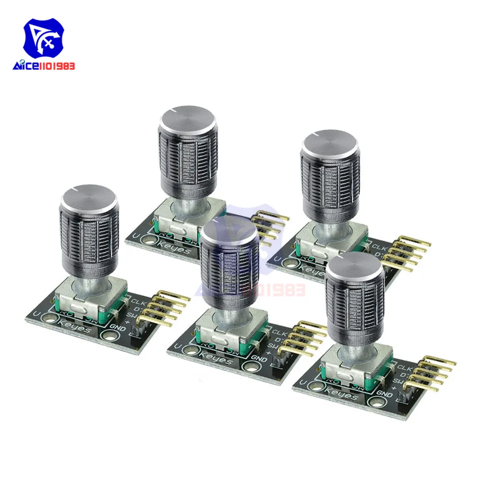Diymore 5 шт./лот KY 040 модуль роторного кодировщика с 15x16 мм потенциометром поворотная