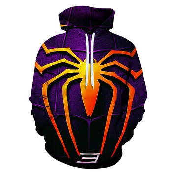 

Fashion trends Spiderman Man Hoodies 3D printed men and women Spider manSpider Pullover Sweatshirt The streets of the wind