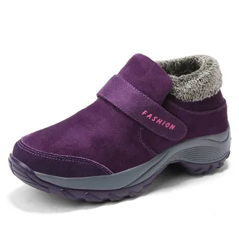 

snow 2020 boots for women winter fashion warm plush platform ankle boots for women waterproof high heel boots for women