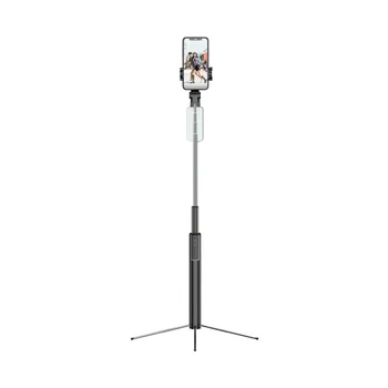 

1Pc All in One Portable Mini Selfie Stick Extendable Compact Design Wireless Selfie Sticks with Small Lamp for Phone (Black)