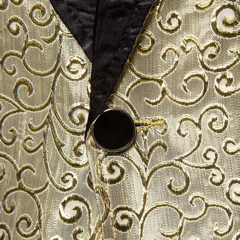 Men's Autumn Floral Jacquard Suit Jacket 2019 Fashion Shawl Collar Blazer Men Party Wedding Prom Blazer Male Stage Singer Clothe Men's Autumn Floral Jacquard Suit Jacket 2019 Fashion Shawl Collar Blazer Men Party Wedding Prom Blazer Male Stage Singer Clothe