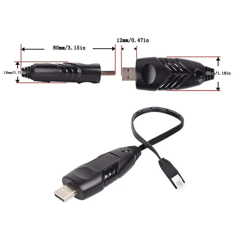 7.4v Charger XH-3P 2S Lipo Battery Fast Charging Electric for cars RC Drone Toys Spare parts USB Charger 2000/1000/500mA parts