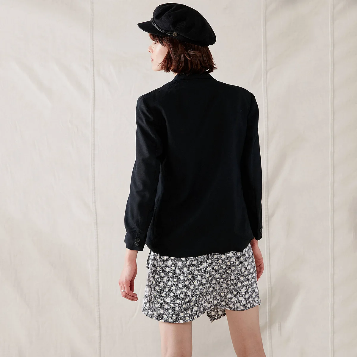 

Haoduoyi Heat-New Style Europe And America Fashion England Retro High Waist Buckle Loop Adjustable Slim Fit Coat