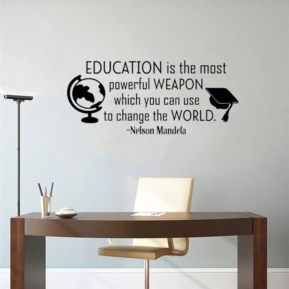 InspirationalWallDecalQuoteEducationIsTheMostPowerfulWeapon
