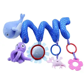 

Stuffed Animal Rattle Infant Appease Toy Short Plush PP Cotton Padding Soft and Crisp Funny Toys for Baby Hanging Bed Bell