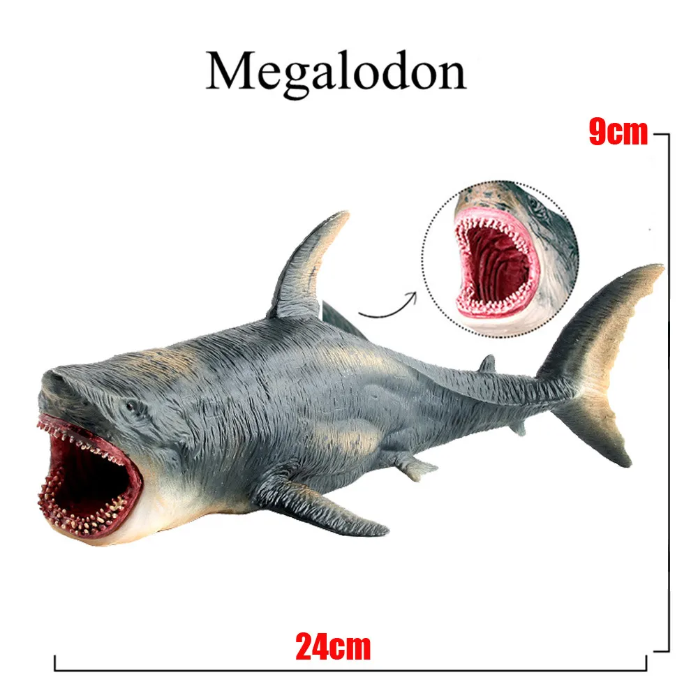 Megalodon доисторическая Акула образование в океане фигурка животного модель