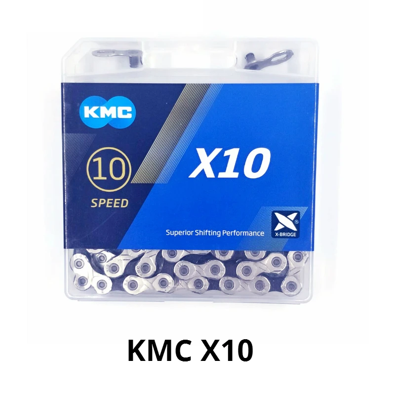 KMC X10 X10 EPT X10 EL X10.93 MTB дорожный 10s велосипедные цепи 116L 10 скоростная велосипедная цепь волшебное число горы с оригинальной коробкой - Цвет: X10 X10.93