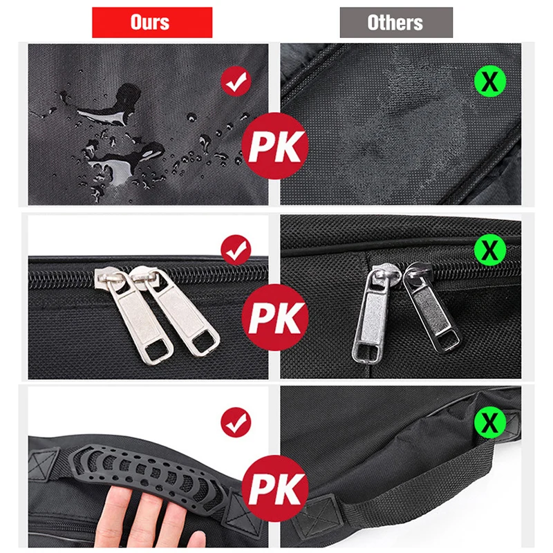 Guitar Bag 41 Inch Oxford Guitar Case Gig Bag 5mm Cotton Soft 600D Oxford Backpack Double Shoulder Straps Padded Carry Guitar Case XA847M