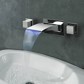 

Yiyu Brand 3-piece Waterfall Outflow Covered with Cold and Hot Water Face Pot Faucet