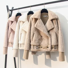 Пальто из искусственного меха, мягкое замшевое пальто в стиле пэчворк для женщин, осень, крутая теплая утолщенная куртка из кроличьего меха, женское пушистое зимнее пальто, верхняя одежда