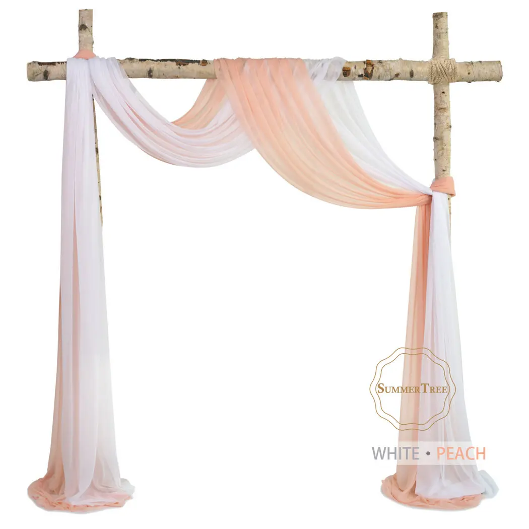 Wedding Arch Drape 29" Wide 6.5 Yards Chiffon Fabric Draping Curtain Drapery Ceremony Reception Swag 