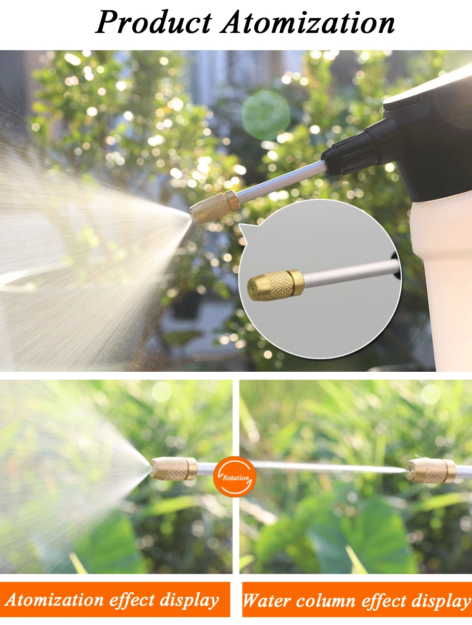 Новая бытовая электрическая лейка Портативный опрыскиватель литиевая батарея перезаряжаемая Водонепроницаемая Лейка бытовая очистка