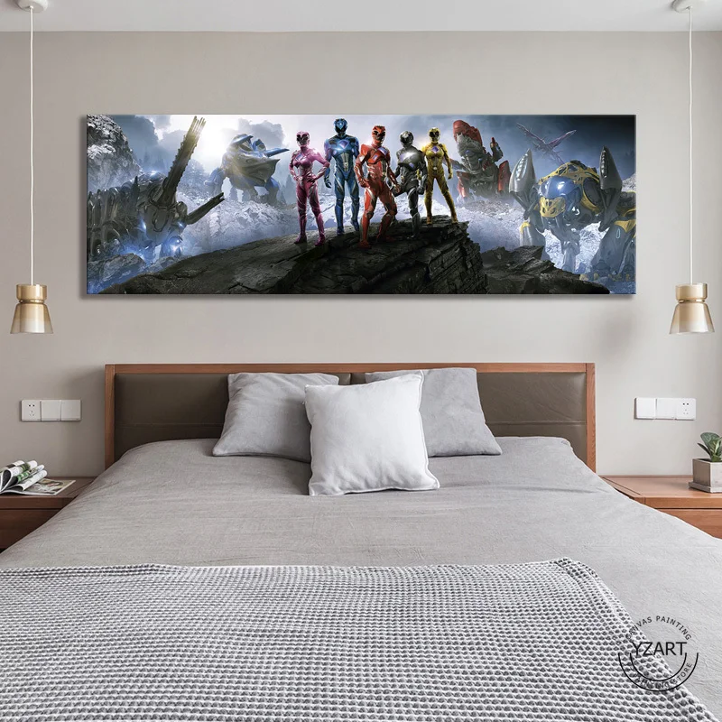 1 шт. большой размер Настенный декор для спальни картина power Rangers фильм художественный плакат на холсте картина фантазия Настенный декор домашний декор
