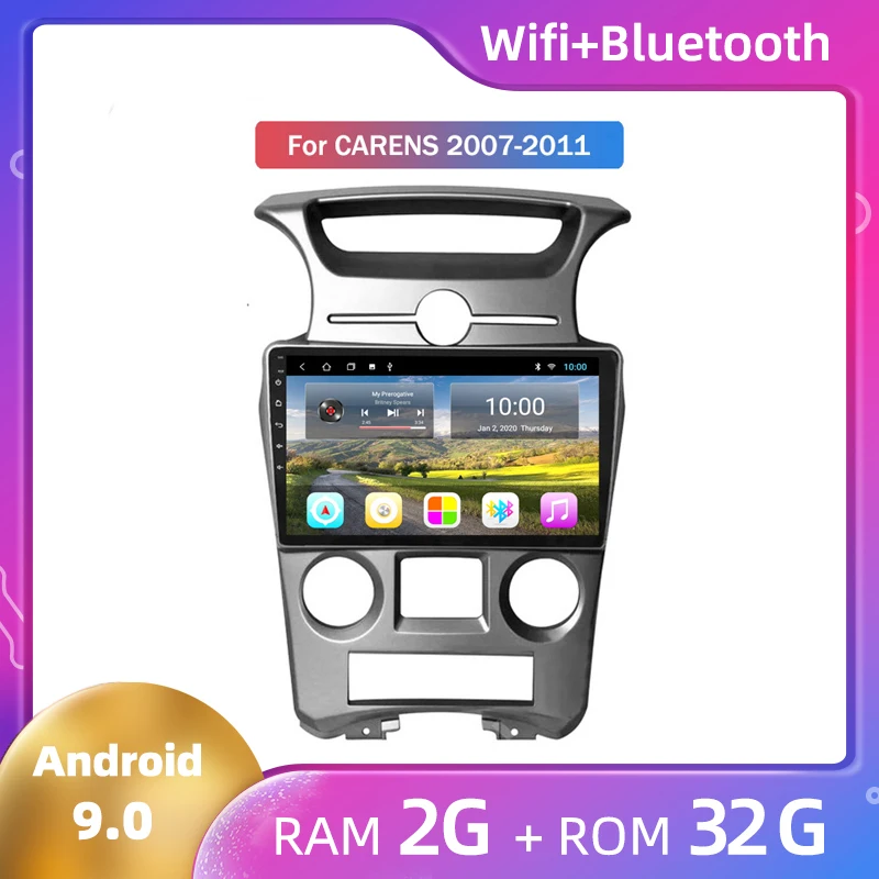 Для Kia Carens 2007 2008 2009 2010 2011 GPS навигация на борту Zksoftware большая машина Android 9