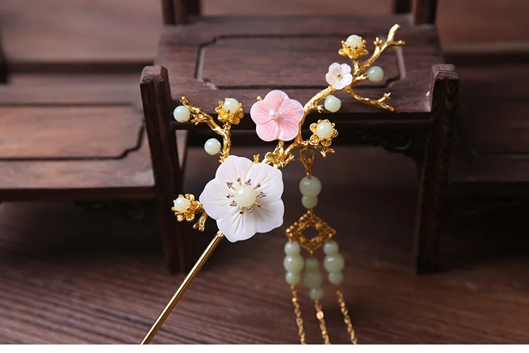 Костюм древности японский Hanfu Cheongsam Ancientry кисточка шпилька цветок Kanzashi Chignon kimonos украшения головной убор ручной работы