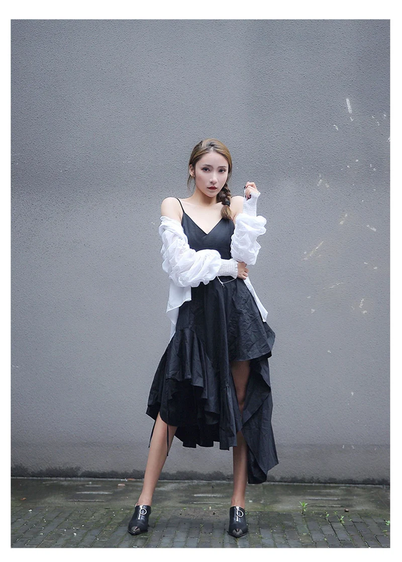 pointed toe pumps chunky size 33 sandals luxury brand shoes women fashion zipper new patent leather black mules slipper block