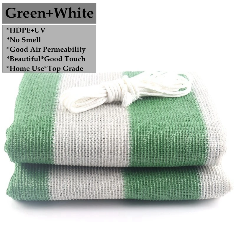 Hiquality Green White Hdpe Antiuv Sun Shade Net Home Terrace Balcony