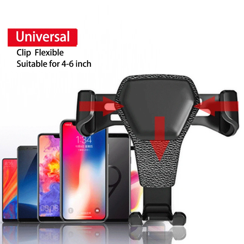 

Car GPS Phone Holder Fixed Smartphone Gravity Stand Universal Phone In Car Bracket Non-magnetic Mobile Stand