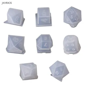 

8 Shapes Transparent Silicone Mould Dried Flower Resin Decorative Craft DIY dice Mold epoxy resin molds for jewelry