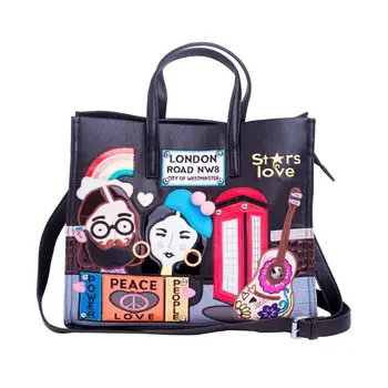 

Fashion Women Shoulder Bag Large Capacity Tote Crossbody Embroidery Messenger Satchel Handbag M6CC