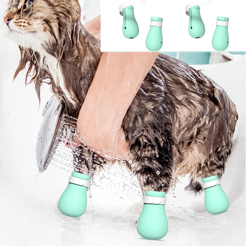 Pet Cat Paw Protector For Bath Cat Grooming Supplies Soft Silicone Anti-Scratch Shoes Checking Cat Cleaning Claw Cover Pet Cat Paw Protector For Bath Cat Grooming Supplies Soft Silicone Anti-Scratch Shoes Checking Cat Cleaning Claw Cover