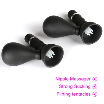 2pcs Sex Clitoris Stimulator Vibrator Nipple Sucker Breast Enlargement Brush Clit Vibrator Female Masturbator Adult Sex Products 4