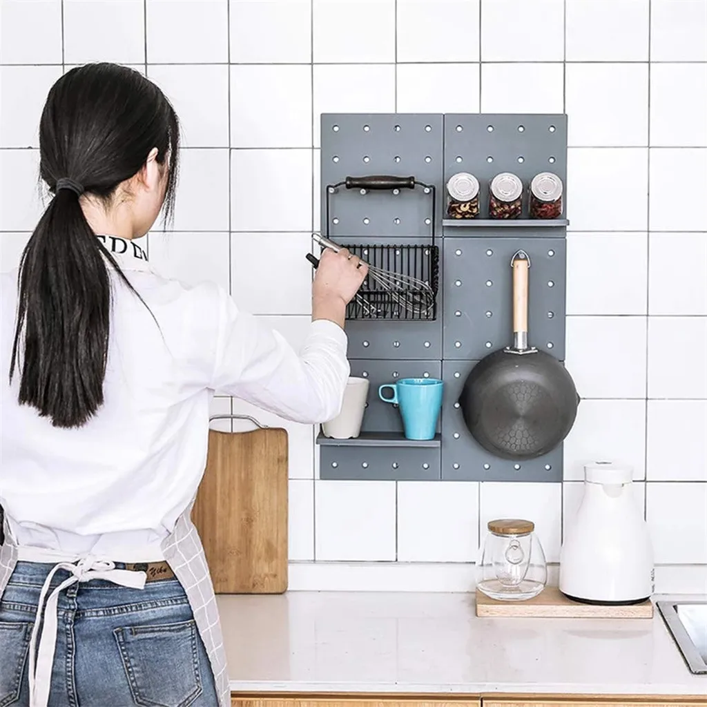 

Plastic Storage Shelf Adhesive Type Wall Mounted Toilet Kitchen Rack Holder Rangement Cuisine Wall Shelf Kitchen Organizer Rack