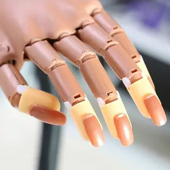 

100 Pcs Faux Nail Tips Nail Polish Art Decor Practice Trainer Plastic Nail Tip Set Practice Hand Nail Training Manicure Tools