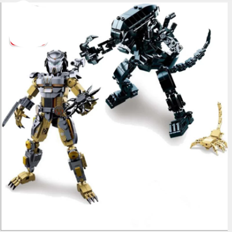 

AVP Aliens vs. Predator Series Horror Spieces Helicopter Armored vehicle Action Building Blocks Bricks Figures Toys